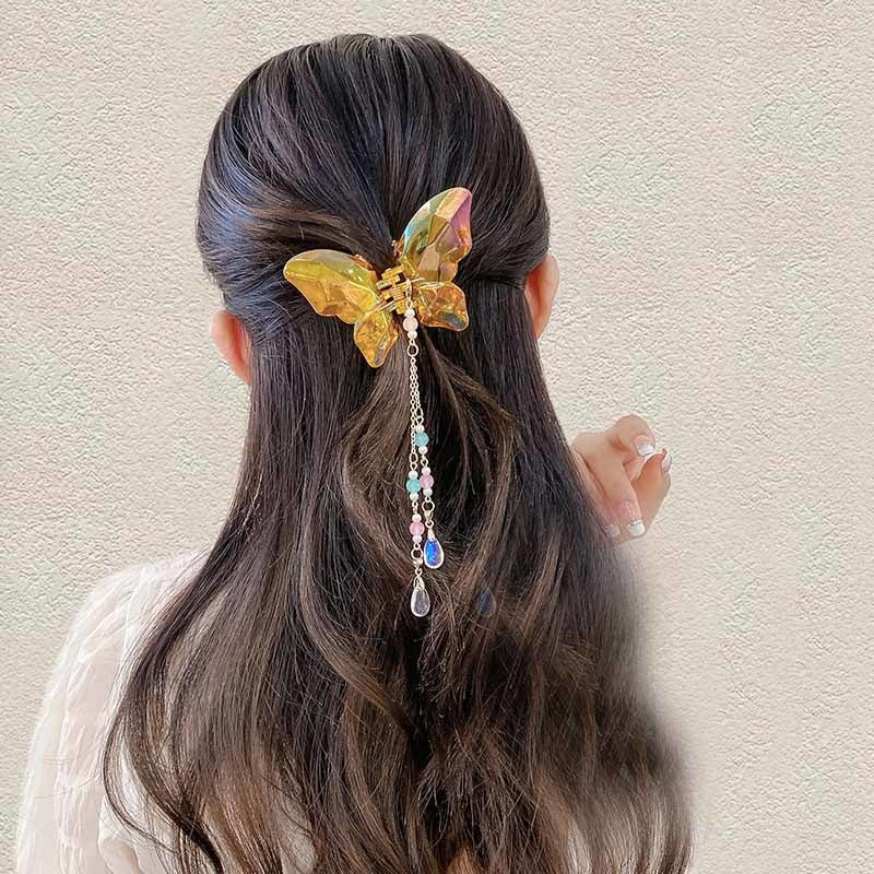 Crystal Butterfly Claw Hair Clip - clips, hair accessories, hair accessory, hair clip Kawaii Babe