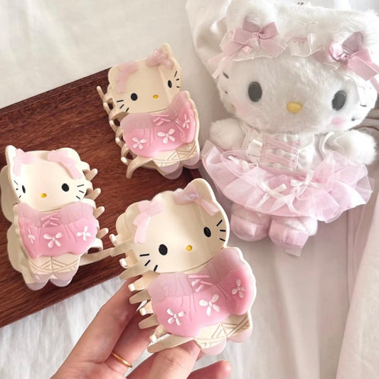 Ballet Hair Hello Cute Acrylic Claw Kitty Acetate Clip