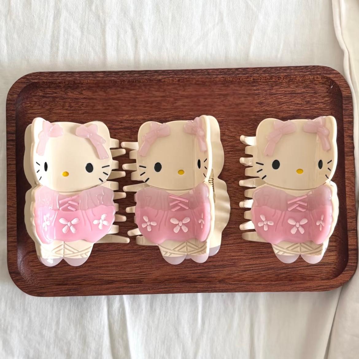 Ballet Hair Hello Cute Acrylic Claw Kitty Acetate Clip