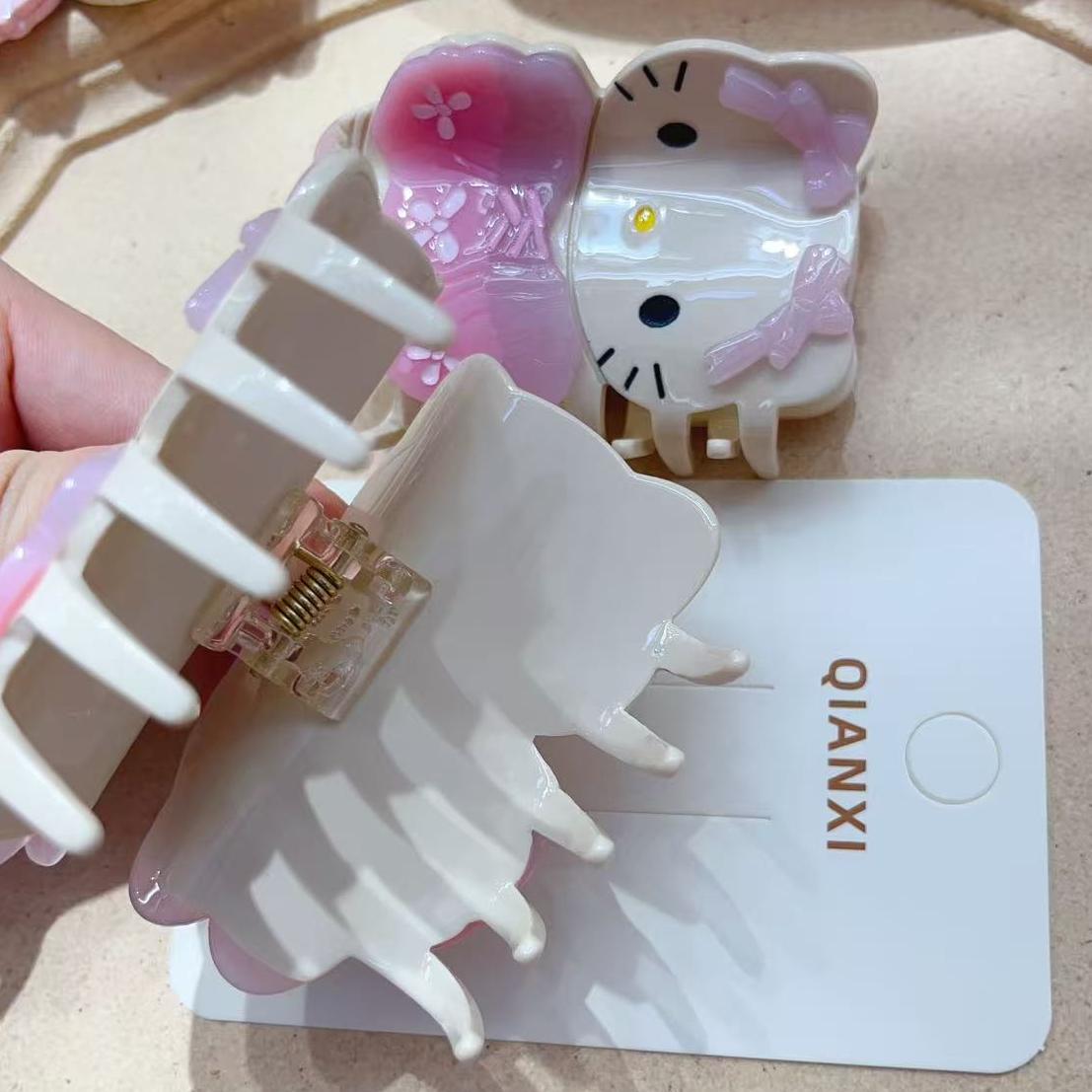 Ballet Hair Hello Cute Acrylic Claw Kitty Acetate Clip