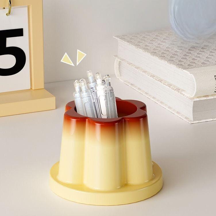 Cute Caramel Pudding Pen Holder