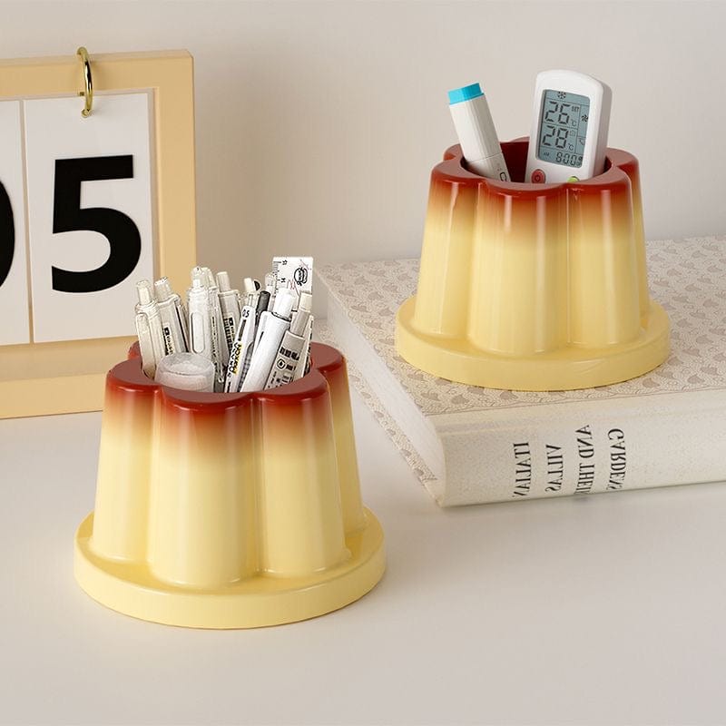 Cute Caramel Pudding Pen Holder