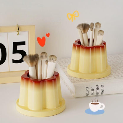 Cute Caramel Pudding Pen Holder