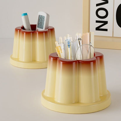 Cute Caramel Pudding Pen Holder