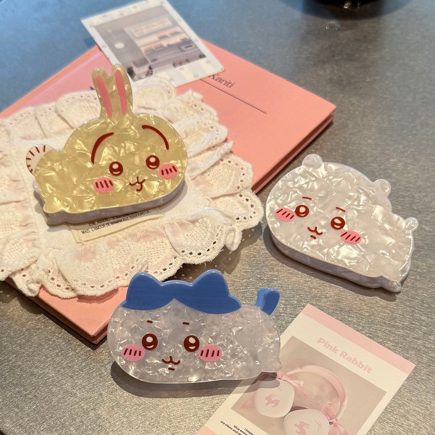 Acetate Hair Chiikawa Cute Acrylic Claw Clip