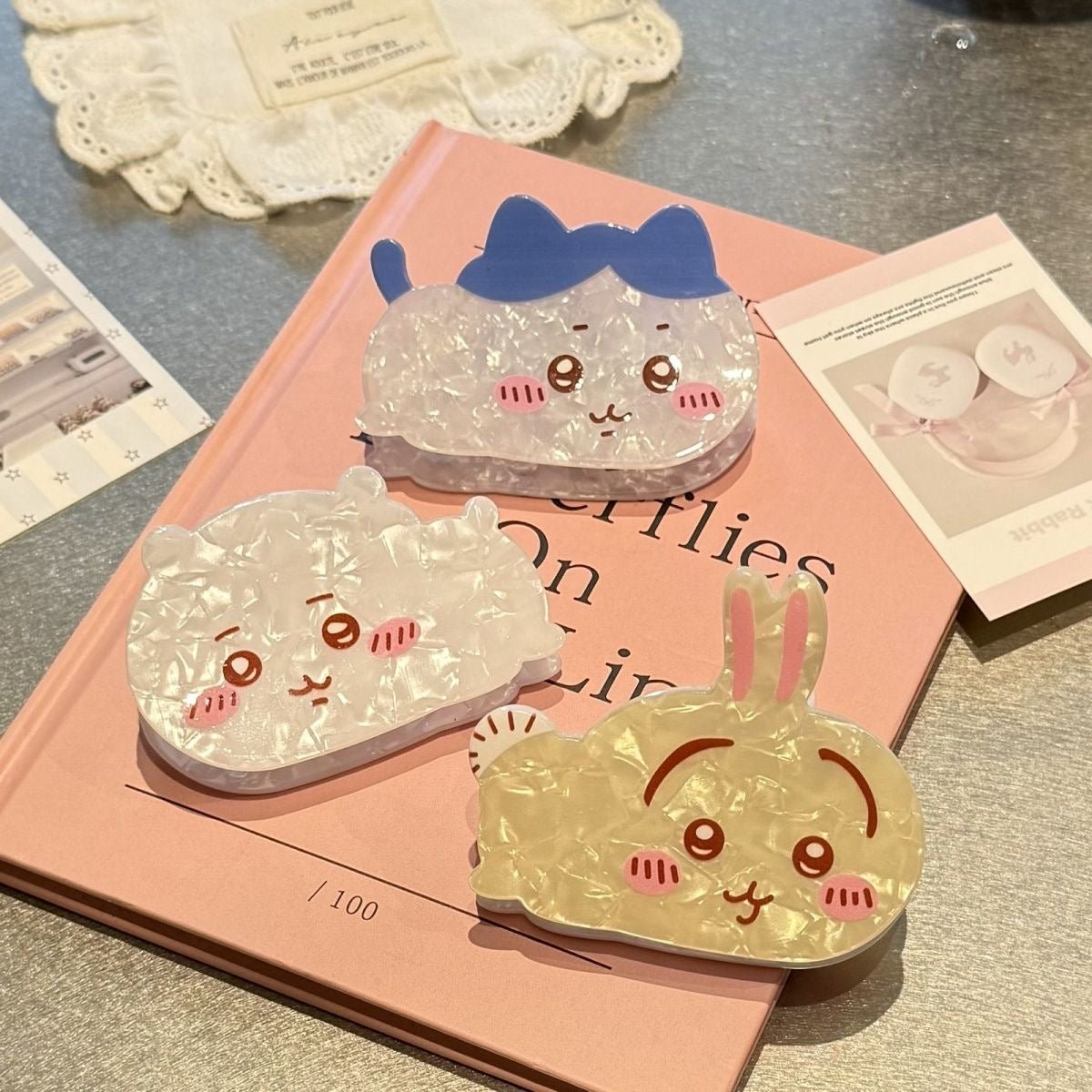 Acetate Hair Chiikawa Cute Acrylic Claw Clip