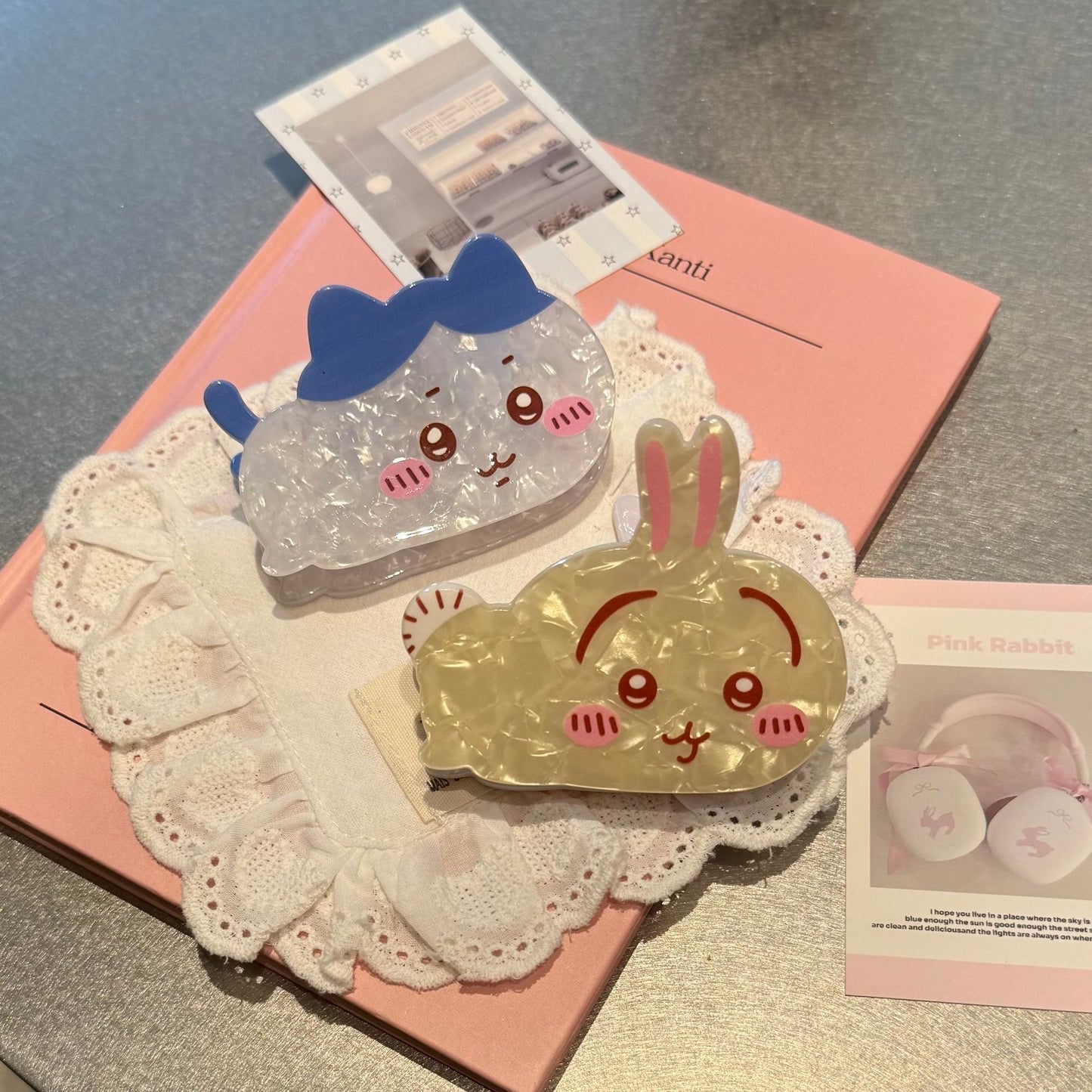 Acetate Hair Chiikawa Cute Acrylic Claw Clip