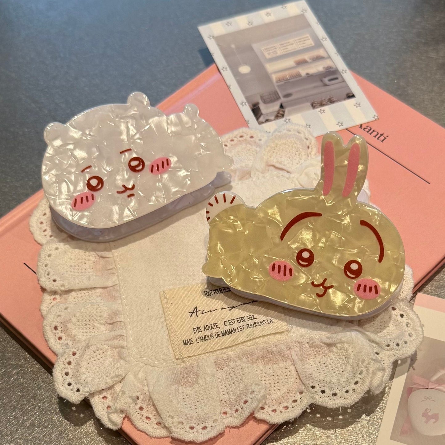 Acetate Hair Chiikawa Cute Acrylic Claw Clip