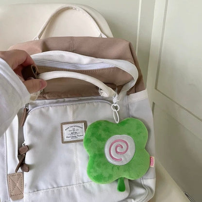 Porte-monnaie en peluche mignon sac porte-clés transparent