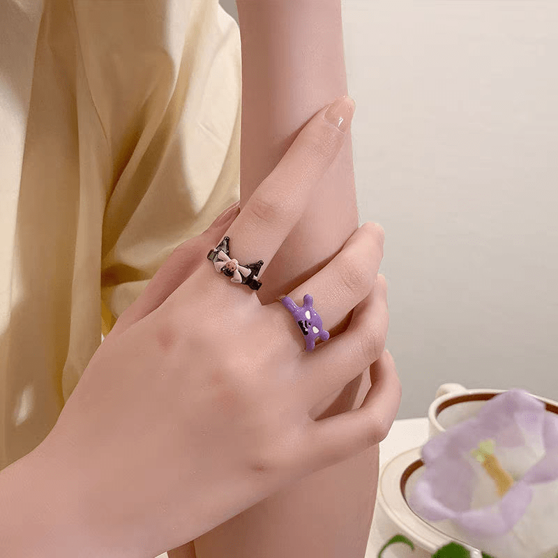 Bague assortie mignonne Kuro Baku