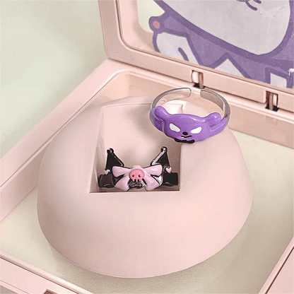 Bague assortie mignonne Kuro Baku