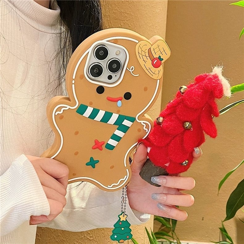 Kawaii Gingerbread Man iPhone Case