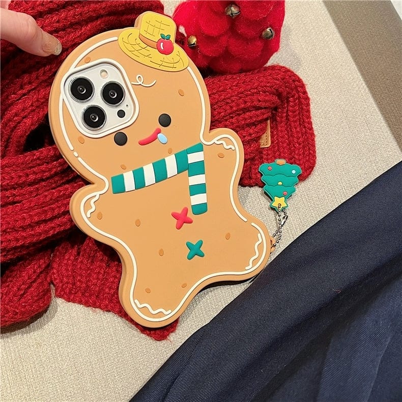 Kawaii Gingerbread Man iPhone Case