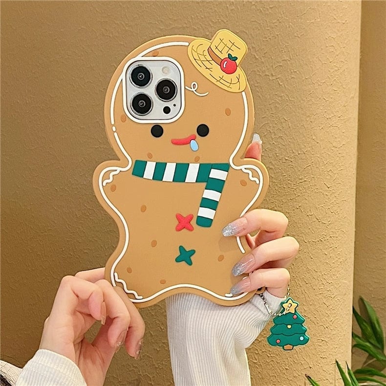 Kawaii Gingerbread Man iPhone Case