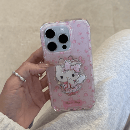 Cute Kitty Flower Fairy iPhone Case With Stand