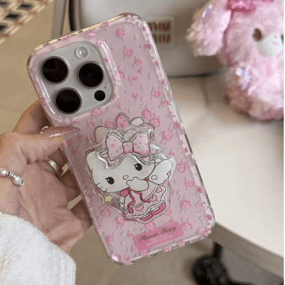 Cute Kitty Flower Fairy iPhone Case With Stand