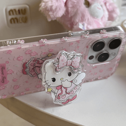 Cute Kitty Flower Fairy iPhone Case With Stand