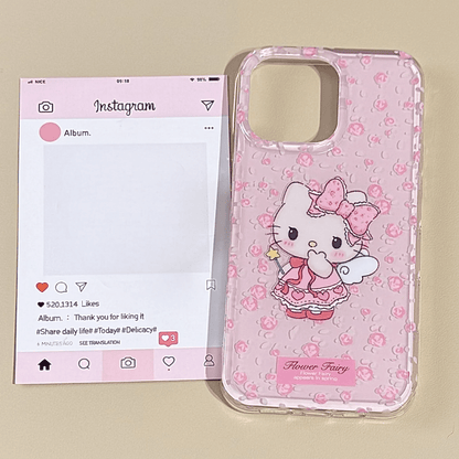 Cute Kitty Flower Fairy iPhone Case With Stand