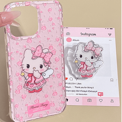 Cute Kitty Flower Fairy iPhone Case With Stand