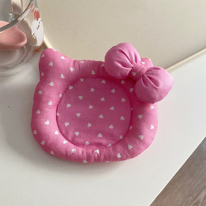 Dessous de verre en tissu en forme de chaton mignon