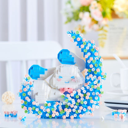 Cute LEGO Compatible Cinna Floral Moon Building Bricks