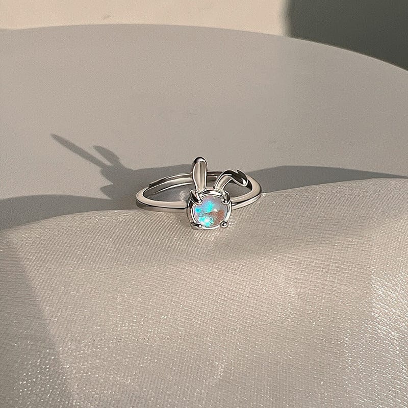 Bague lapin en opale mignonne