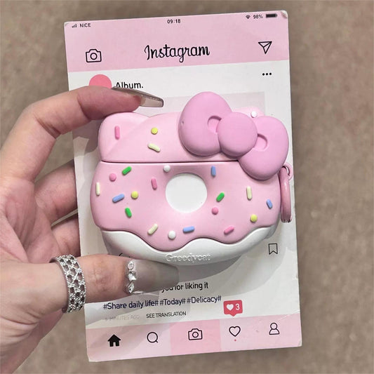 Pink Donut Kitty AirPods Earphone Case SK481