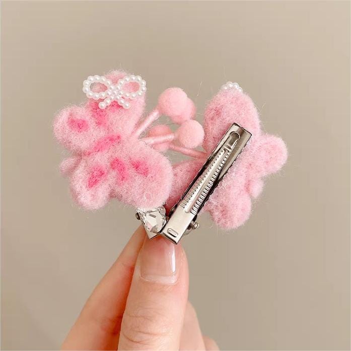 Sweet Plush Butterfly Hair Clip