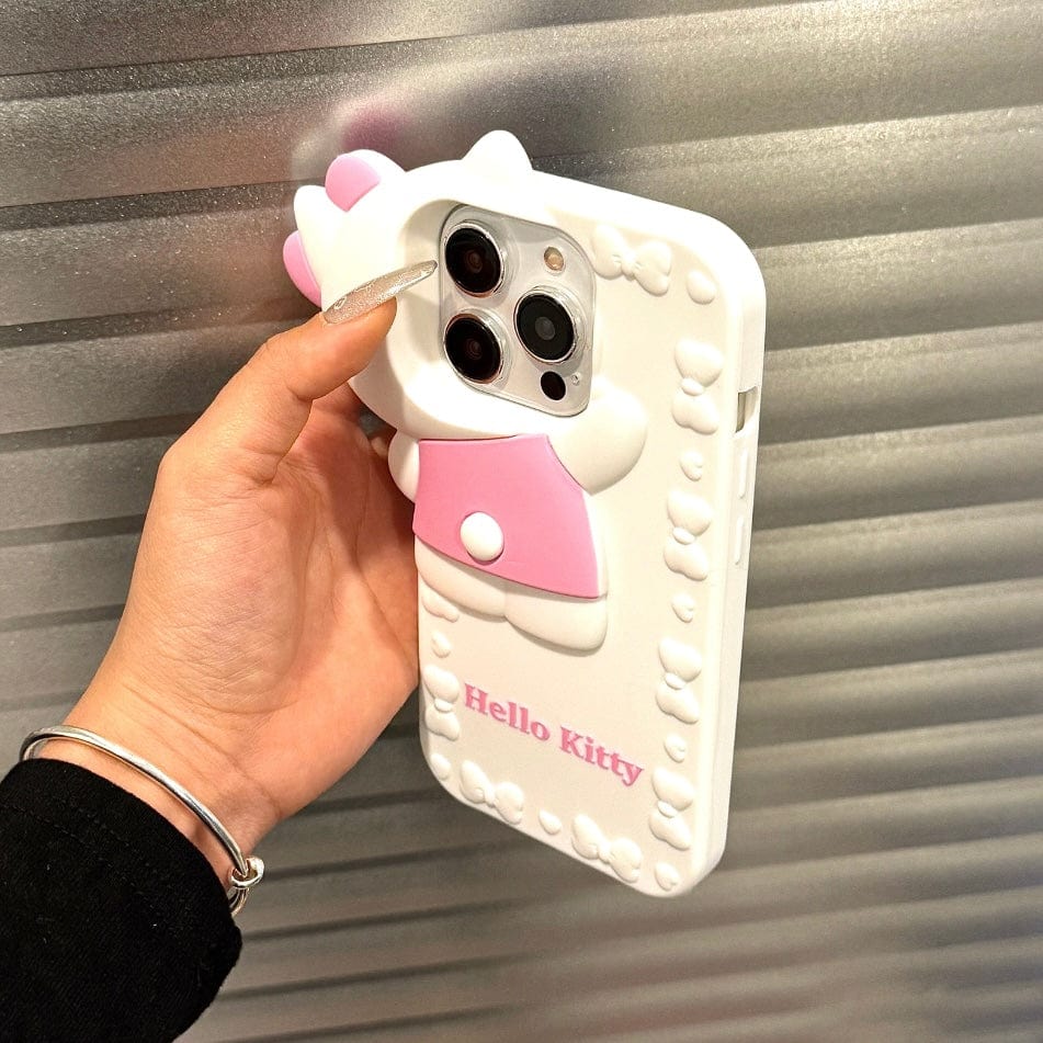 Cute Probe Kitty Silicone iPhone Case