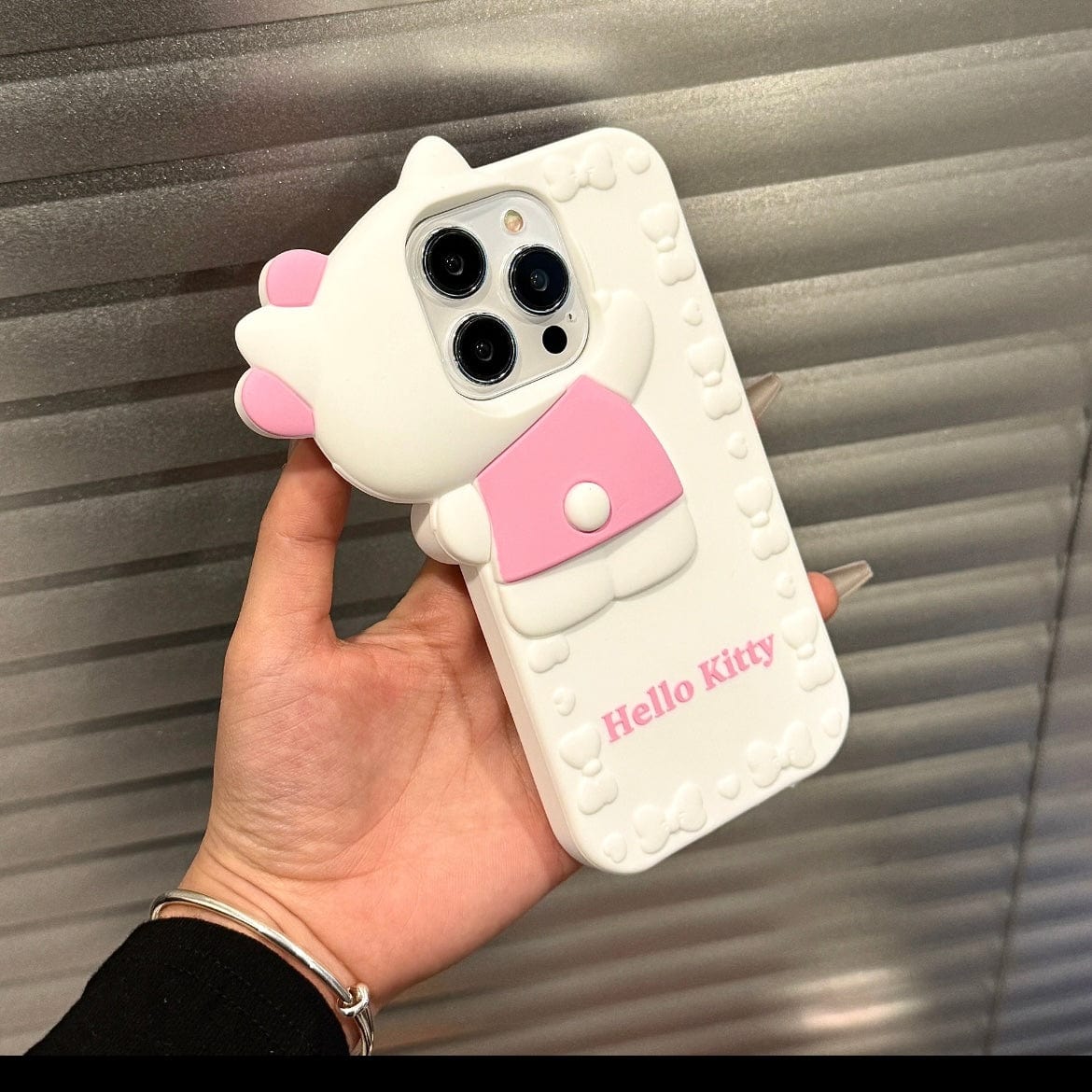 Cute Probe Kitty Silicone iPhone Case