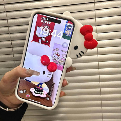 Cute Probe Kitty Silicone iPhone Case