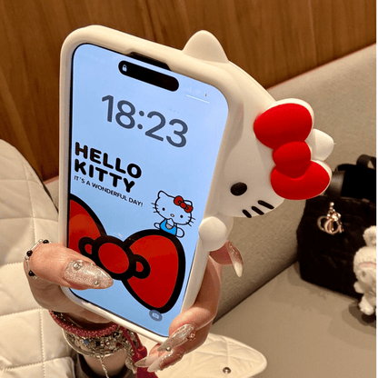 Cute Probe Kitty Silicone iPhone Case