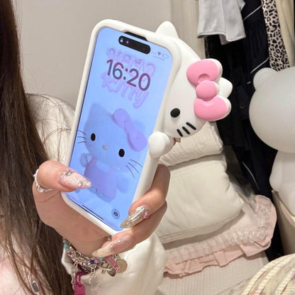 Cute Probe Kitty Silicone iPhone Case