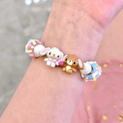 Süßes Häschen Cupcake Glasperlen Kettenarmband