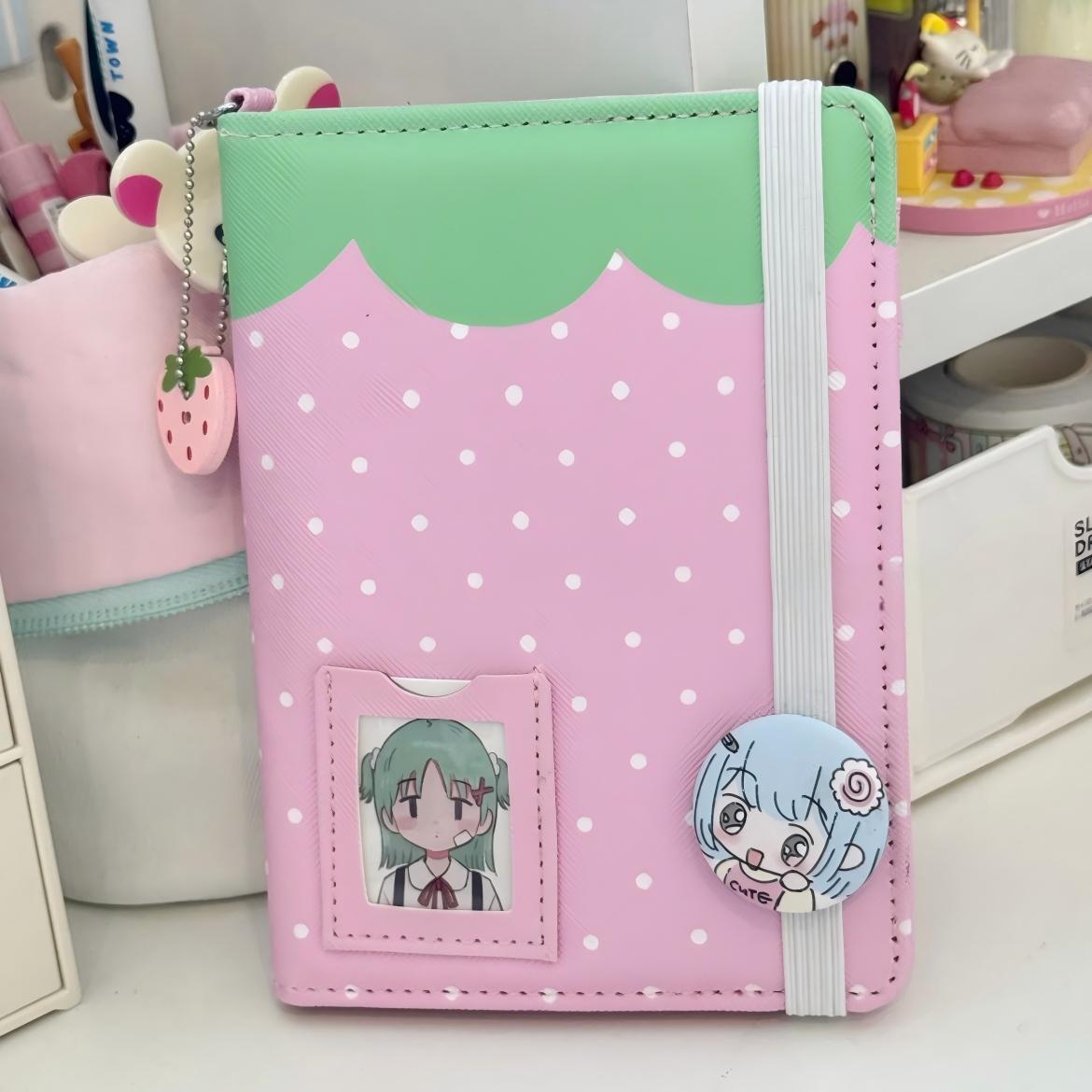 Passport Cover Panda Holder Strawberry Cute