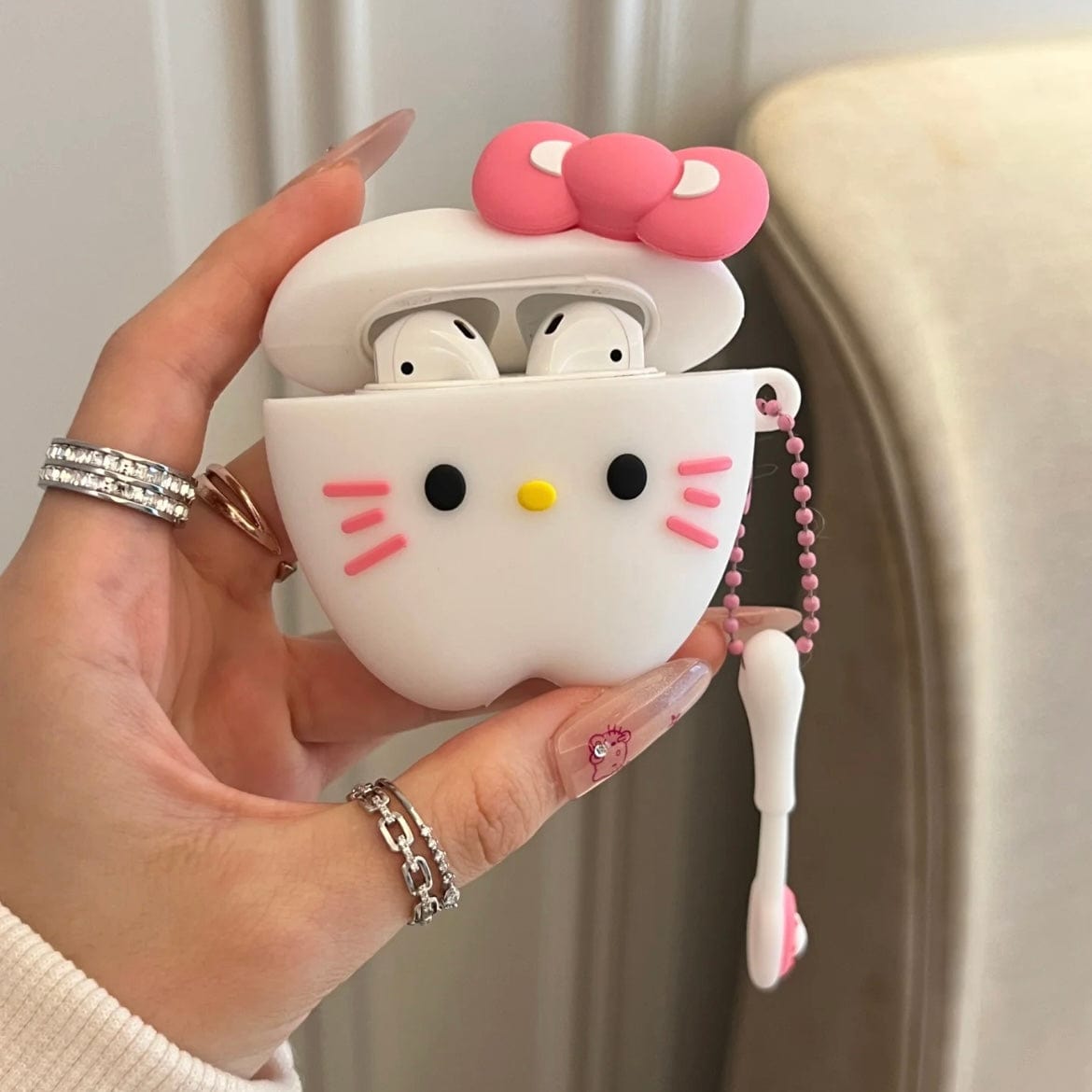 Cute Teeth Kitty AirPods Earphone Case