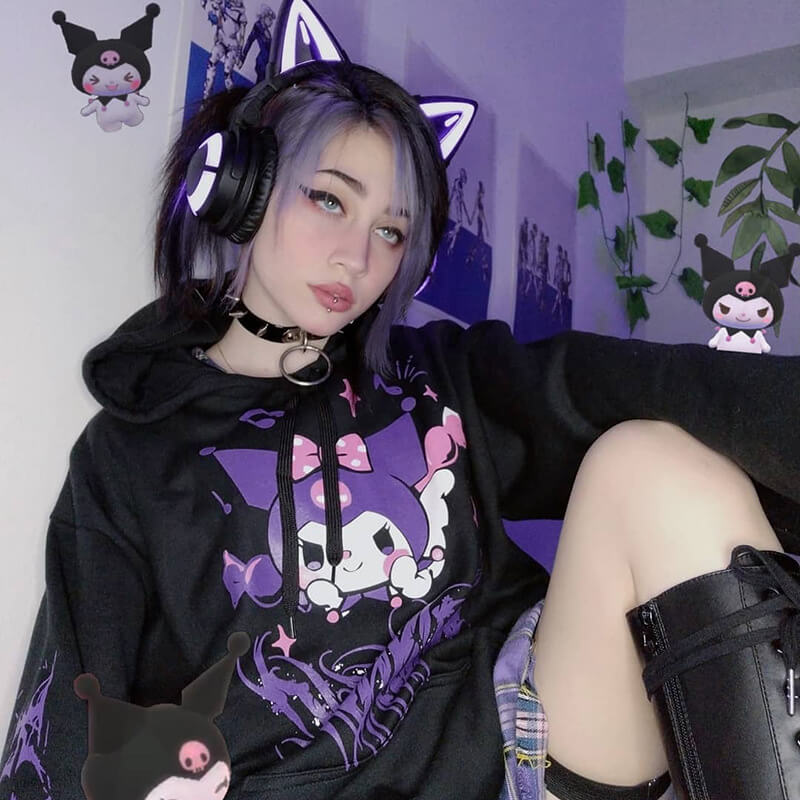 Y2K Evil Kuro Hoodie