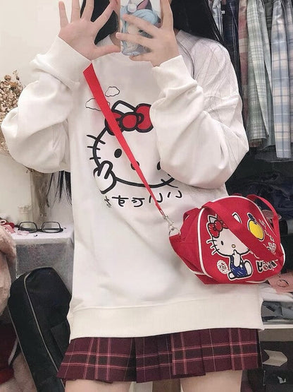 White Kitty Sweatshirt