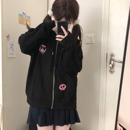 Black Kuro Casual Hoodie