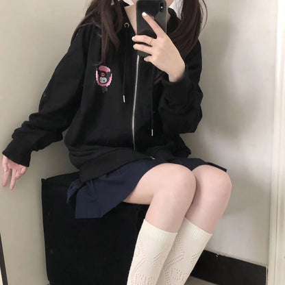 Black Kuro Casual Hoodie