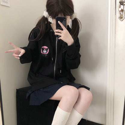 Black Kuro Casual Hoodie