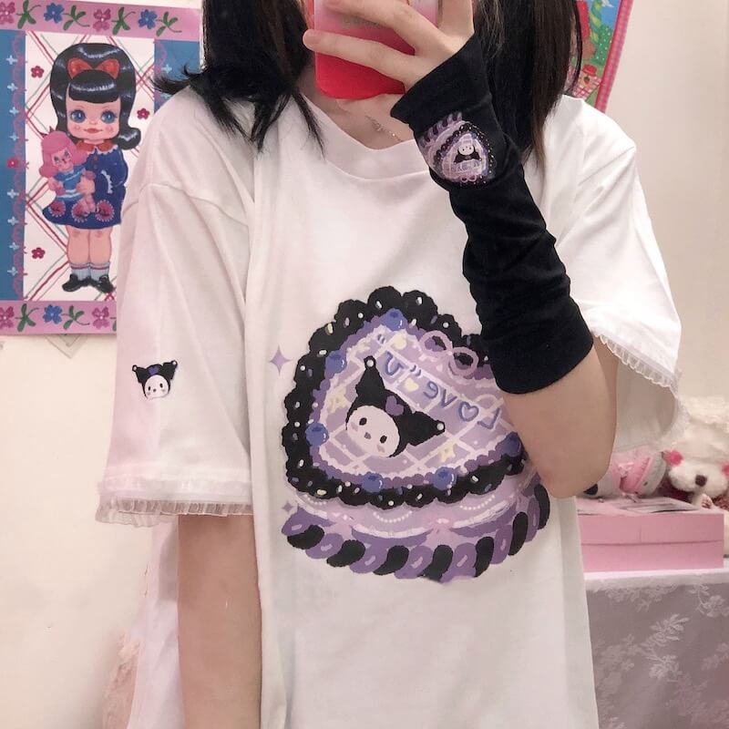 T-shirt en dentelle Kuro Cake