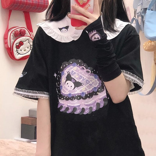 T-shirt en dentelle Kuro Cake