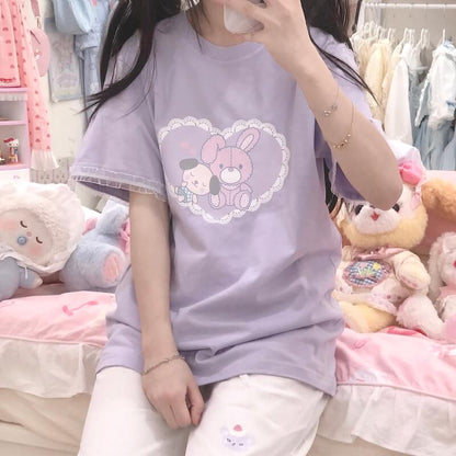 T-shirt Ours violet