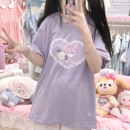 T-shirt Ours violet