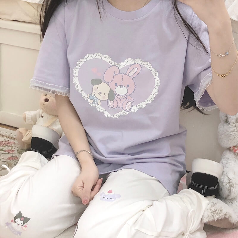 T-shirt Ours violet