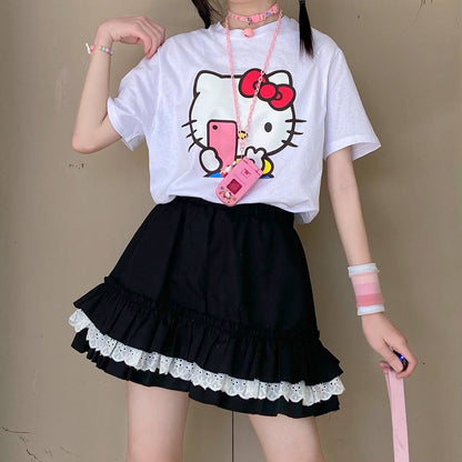 Jupe superposée Lolita Kawaii