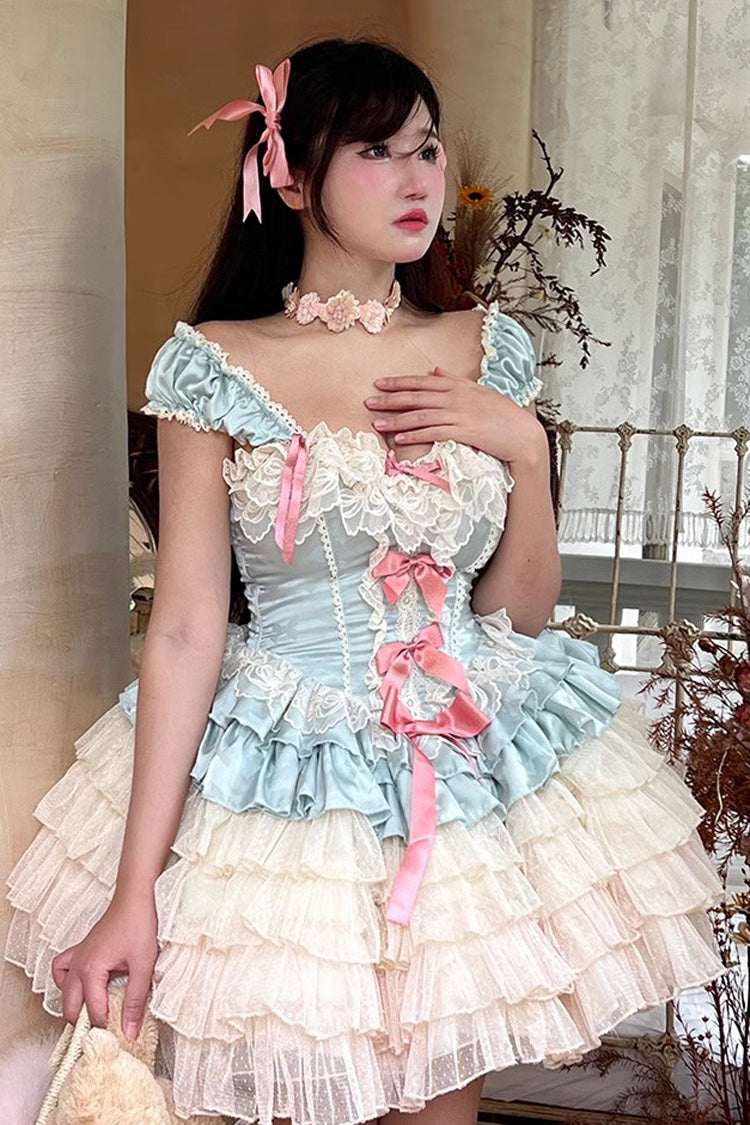 Goddess Ballet Romance Multi-Layer Ruffle Sweet Princess Dress - 2 Shades