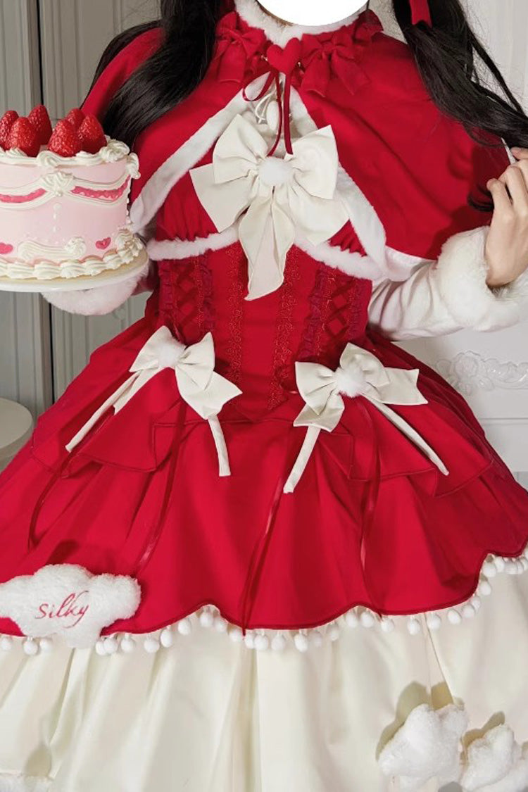 Charming Layered Bow Autumn Winter Princess JSK - Sweet Lolita 3 Shades