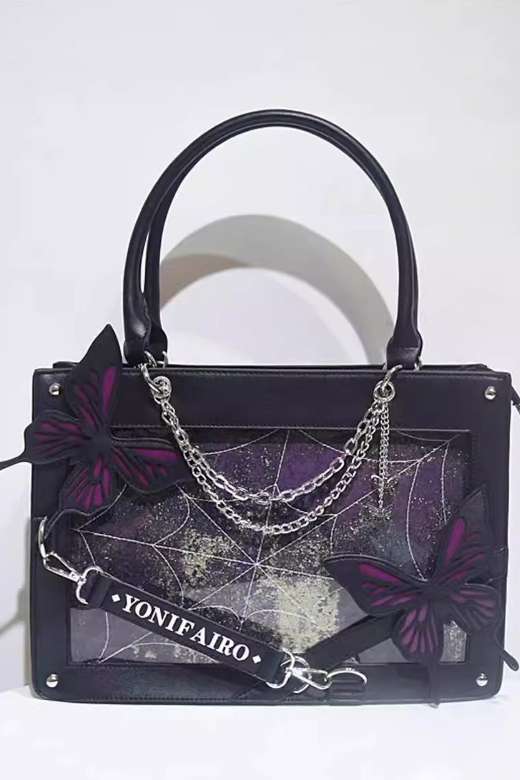 Gothic Lolita Shoulder Itabag with Butterfly Motif - Fourteen Shades